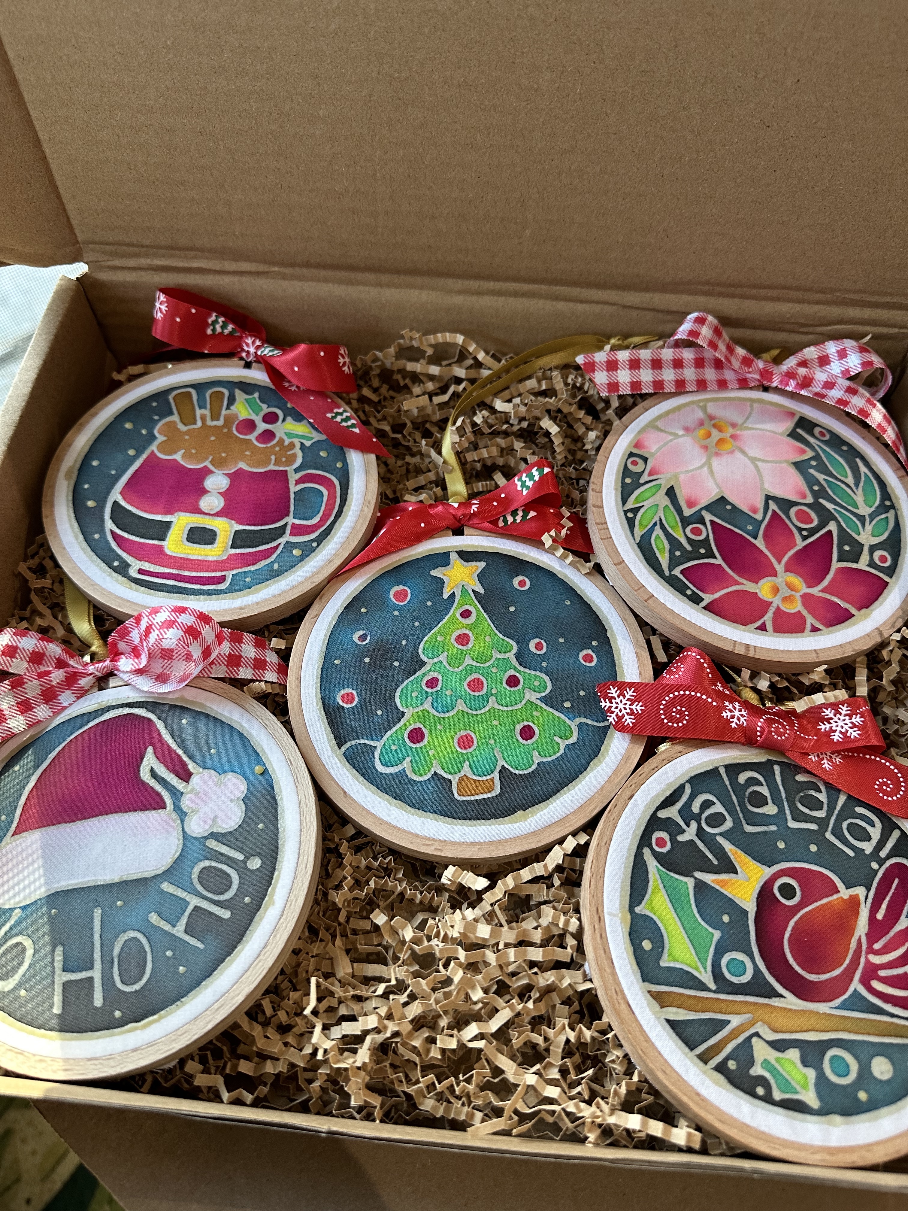 Christmas ornaments batik